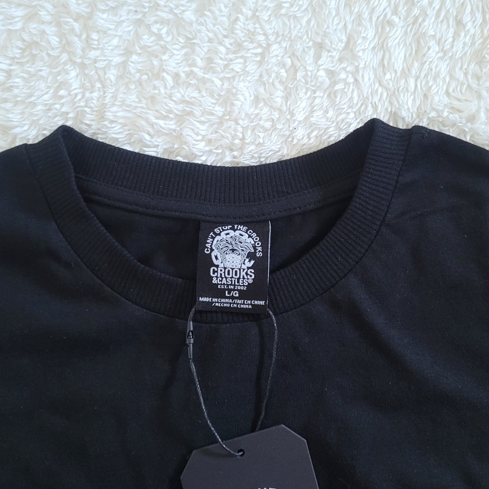 Crooks💰 & Castles🏰 Black🖤 Tee👕 - NWT - Picture 4 of 16